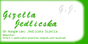 gizella jedlicska business card